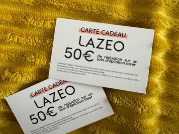 Vente: Carte cadeau LAZEO (50€)