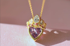 Buy Now: 50 Pcs Exquisite Heart Crown Shape Rhinestone Necklace for Women 