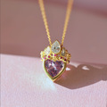 Buy Now: 50 Pcs Exquisite Heart Crown Shape Rhinestone Necklace for Women 