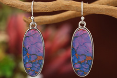 Buy Now: 60 Pairs Vintage Purple Crystal Oil Painting Earrings