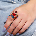 Buy Now: 50 Pcs Colorful Crystal Rhinestone Spring Ring