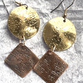 Selling with online payment: Brass and Copper Diamond Dangles