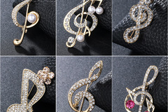 Buy Now: 50 Pcs Exquisite Musical Note Brooch Accessories
