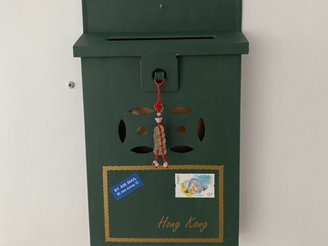  : HK Letter Box in green chalk paint