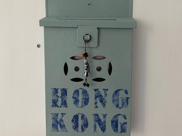  : HK Letter Box in ice blue chalk paint