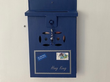  : HK Letter Box in blue chalk paint