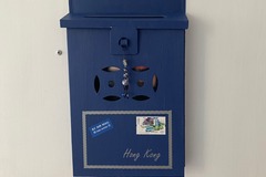  : HK Letter Box in blue chalk paint