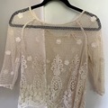 Selling: Cream embroidered top 