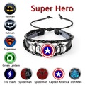 Comprar ahora: 100 Pcs Super Hero Multi-layer Weave Beaded Leather Bracelets