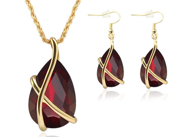Buy Now: 100 Sets Luxury Crystal Women's Necklace Earrings Jewelry Set