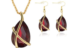 Buy Now: 100 Sets Luxury Crystal Women's Necklace Earrings Jewelry Set