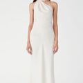 Selling: MISHA Vivica Satin Midi Dress in Ivory