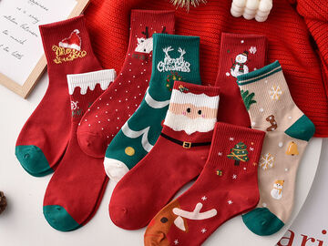Comprar ahora:  Christmas Socks Mid-Calf Socks Christmas Gifts - 100pcs