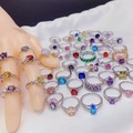 Buy Now: 100pcs Simple and versatile colorful rhinestone ring