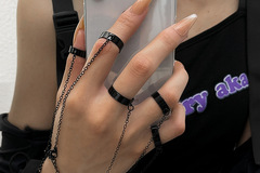 Comprar ahora: 100pcs  Fashion punk style creative finger connected bracelet