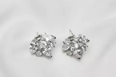 Selling: Amelie George Celine Crystal Stud Earrings in Silver