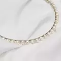 Selling: Amelie George Elena Minimal Pearl Headband in Silver