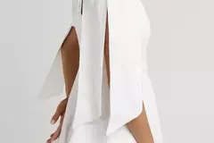 Selling: Dissh Aisle White Linen Bow Mini Dress