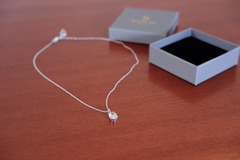 Selling: Juvelan Hazel Necklace with Oval Crystal Pendant in Silver