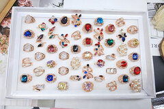 Bulk Lots: 100pc Attractive mixed gemstone ring for women