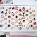 Bulk Lots: 100pc Attractive mixed gemstone ring for women