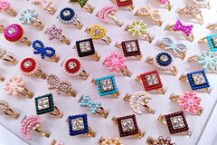 Bulk Lots: 100pc colorful plastic pearl accessories ring