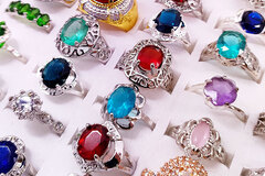 Bulk Lots: 100 Color Full Diamond Fashionable Index Finger Ring