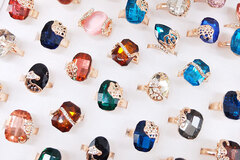 Bulk Lots: 100PC Fashionable Crystal Gemstone Ring