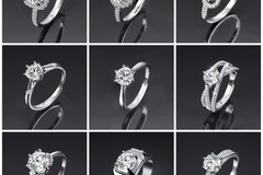 Bulk Lots: 50pcs Stylish Moissanite Ring One Carat Ring
