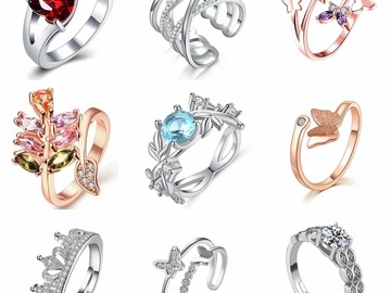 Bulk Lots: 100pcs Stylish Leaf Butterfly Ring