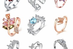 Bulk Lots: 100pcs Stylish Leaf Butterfly Ring