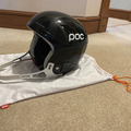 Winter sports: Black POC SKULL X Helmet (size S 53/54) and Detachable Chin Guard