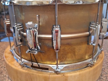 Selling with online payment: 2023 Ludwig 8x14 raw brass snare drum. 