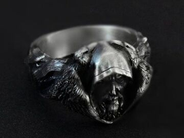 Bulk Lots: 50PC Hades Mythical Retro Jewelry Arctic Wolf Shape Ring