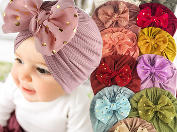 Buy Now: 30pcs baby hat children's cute bow hat