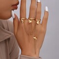 Buy Now: 100pcCreative Butterfly Link Chain Bracelet Connected Finger Ring
