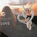 Comprar ahora: 50PC Love Rose Rhinestone Necklace Pendant Valentine's Day Gift