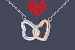 Comprar ahora: 20PC Fashion Double Love Necklace Valentine’s Day Gift