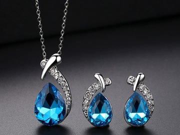 Buy Now: 160 Sets Fashion Female Rhinestone Necklace Earrings Jewelry Set