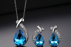 Comprar ahora: 160 Sets Fashion Female Rhinestone Necklace Earrings Jewelry Set