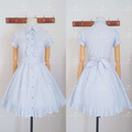 Selling with online payment: Lest Rose Japan Brand Light Blue Stripes Lace Frill Lolita Dress 