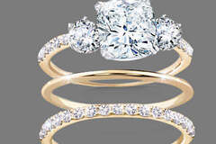 Comprar ahora: 50PC Golden Zircon and Rhinestone Three Piece Fashion Ring Set