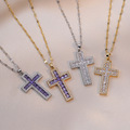 Comprar ahora: 20PC Simple Zircon Cross Pendant Necklace