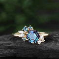 Buy Now: 50PCS Fashionable Six Claw Prismatic Zirconia Ring