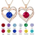 Comprar ahora: 50PC Rose Gold Double Heart Pendant Necklace