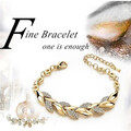 Comprar ahora: 50PC Golden Leaf Fashion Women’s Rhinestone Bracelet