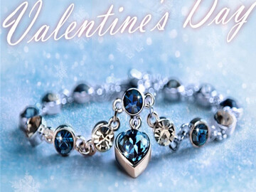 Buy Now: 50PC fashionable ocean heart heart shaped crystal bracelet