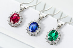 Comprar ahora: 30PCS High-end multi-color pendant colorful treasure necklace