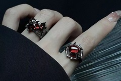 Buy Now: 100PCS pomegranate red ring personalized open ring