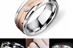 Buy Now: 50PCSFashionable and versatile titanium steel couple ring
